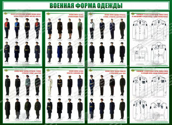 Стенд "Военная форма одежды" (1,3х0,95 м, Люкс)