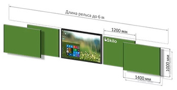 Рельсовая система Skillo SKL-RD с 4-мя и Интерактивной панелью (86 дюймов)