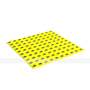 Плитка тактильная (преодолимое препятствие, конусы линейные) 600х600х6, KM, желтый/черный