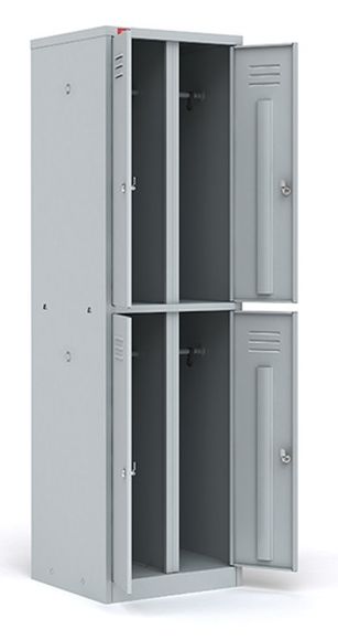 Шкаф металлический, двухсекционный с 4-мя отделениями ШРМ-24, 1860х600х500 мм