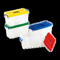 Контейнер 3 секции-желтый/PLASTIC CONTAINER FOR 5 BOXES
