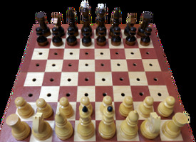 Шахматы тактильные, 400х400х50 мм.
