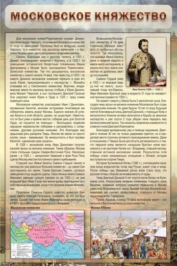 Стенд "Московское княжество", 0,6x0,9 м, без карманов