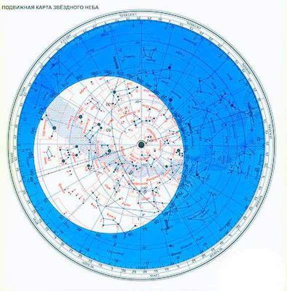 Карта звездного неба (подвижная)