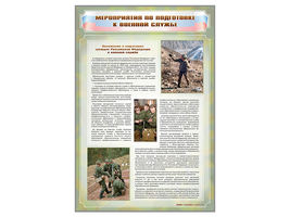 Стенд «Мероприятия обязательной подготовки  граждан  к военной службе»