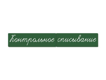 Магнитные карточки "Контрольное списывание" (фон зелёный)