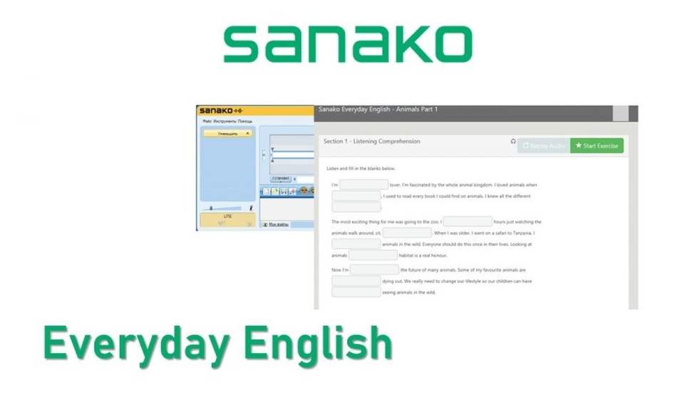 Sanako Мультимедийный интерактивный курс "Everyday English", комплект 50 занятий