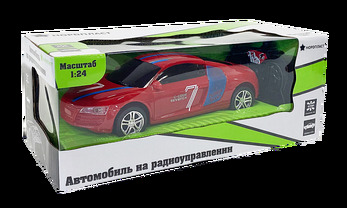 Автомобиль РУ НОРДПЛАСТ арт.9/0006, свет.фары, 1:24, красный