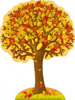 "Осень", резной стенд-дерево, 0,75х1 м, без карманов