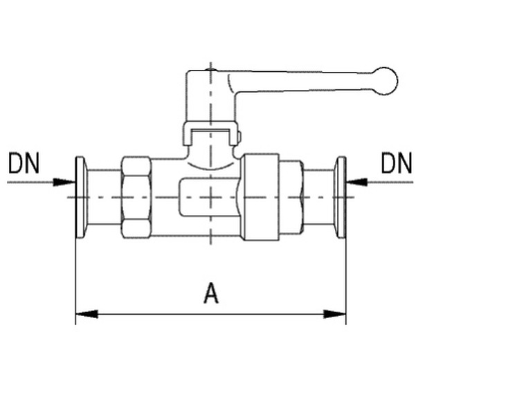 Шаровой клапан, 2-ходовой DN 16 KF