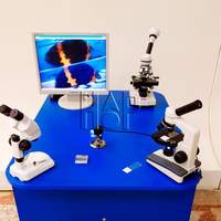 Стол с микроскопами