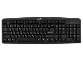 Клавиатура OKLICK 100M, черный, интерфейс: USB, стандартная, классической формы