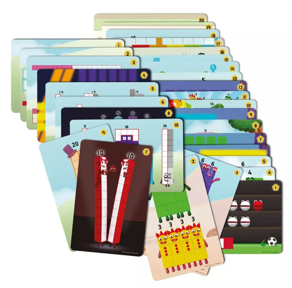 "Соединяющиеся кубики Numberblocks, с карточками. От 11 до 20"
