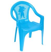Кресло детское, пластик, 380х350х535 мм, цвет голубой