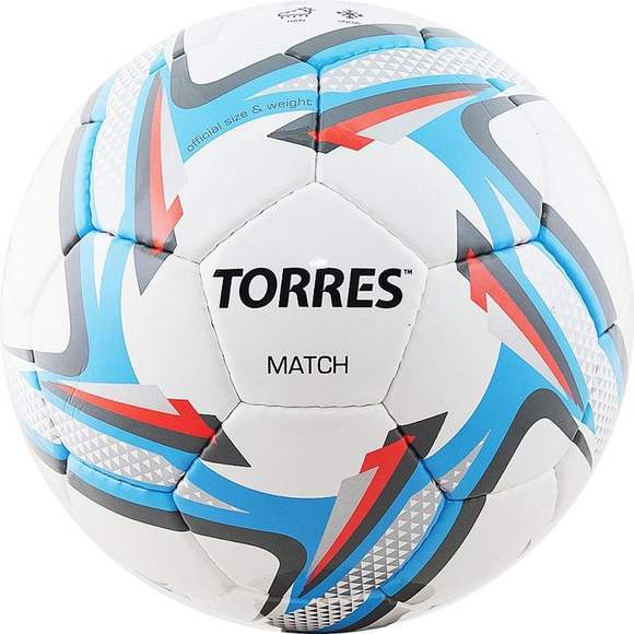 Мяч футбольный Torres Match №4, №5