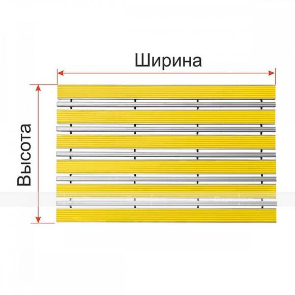 Покрытие грязезащитное «ТифлоПол-Al», желтое