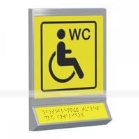 Пиктограмма тактильная, модульная "Обособленный туалет доступный для инвалидов на кресле-коляске", с
