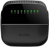 Беспроводной роутер D-LINK DSL-2740U/R1A,  ADSL2+,  черный