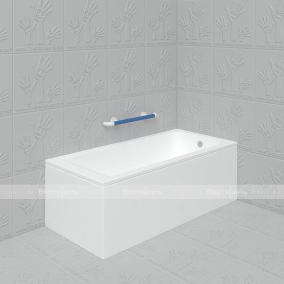 Поручень для туалета и ванной комнаты, настенный, опорный, прямой, с кронштейнами, М7, AL/PVC, kit к
