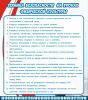 Стенд Техника безопасности на уроках физкультуры, 0,8x0,9 м, без карманов