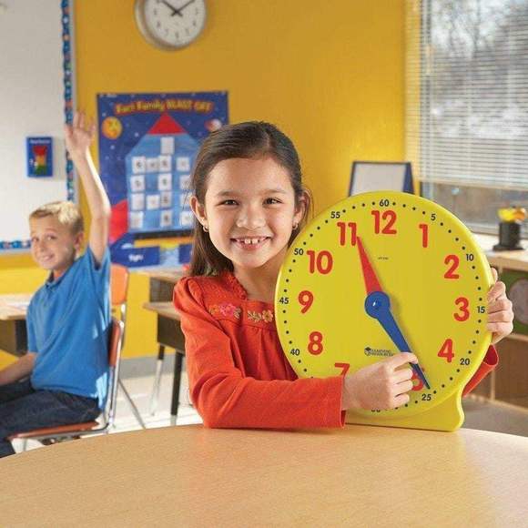 LER2102 Развивающая игрушка "Учимся определять время. Игрушечные часы", большой набор  (комплект для