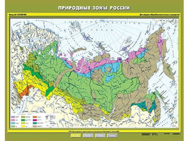 Учебн. карта "Природные зоны России" 100х140