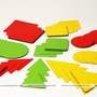 Набор магнитных карточек "Геометрические фигуры: изучаем форму, цвет, размер" 90 карточек, 3 цвета (
