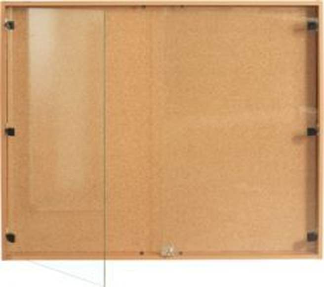 Доска информационная из пробки со стеклом ВДО-1210, 1200х1000 мм