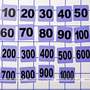 Набор магнитных карточек "Круглые числа" (фон фиолетовый) (Арт. 2013)