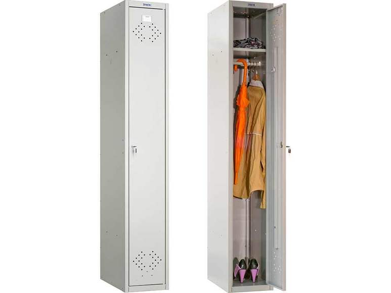Металлический шкаф одежда LS-01
