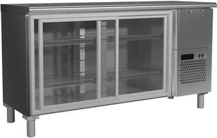 Холодильный стол T57 M2-1-C 9006-1 корпус серый, без борта  (BAR-360K), 1660*570*870 мм, +1…+12 °C /