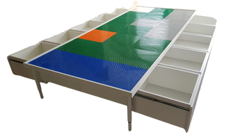 Стол для Лего конструирования с ящиками регулируемые опоры