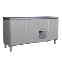 Холодильный стол T57 M3-1 9006-1 корпус серый без борта (BAR-360), 1660*570*870 мм, 0…+7 °C / ROSSO