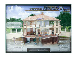 Интерактивный светодинамический стенд "Теплоснабжение умного дома"