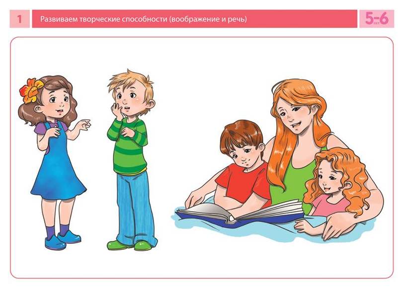 Комплект карточек с заданиями для групповых занятий с детьми от 5 до 6 лет. Развиваем творческие спо