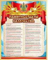 Стенд "Памятные даты казачества", 0,8х1 м, без карманов