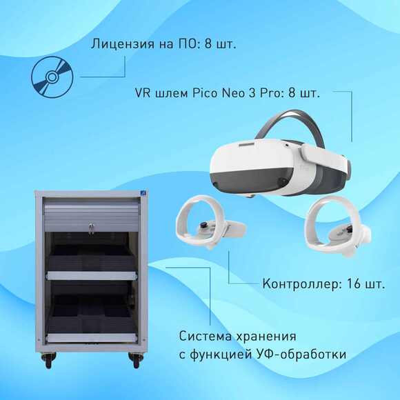 Мобильный класс виртуальной реальности EDUBLOCK PICO 3 (VR-8)