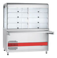 Прилавок-витрина холодильный ПВВ(Н)-70КМ-С-01-НШ вся нерж. плоский стол (1500 мм)  / АБАТ/Abat (ЧТТ)