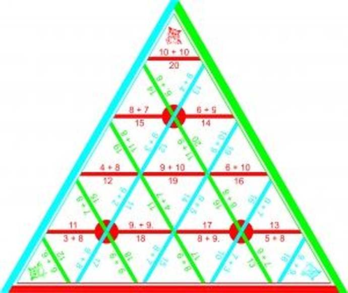 Математическая пирамида "Сложение". (Серия "От 1 до 20")