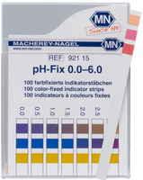 pH индикатор – тест-полоски, диапазон измерения pH 0,0 - 6,0 / 1003795 / W11724