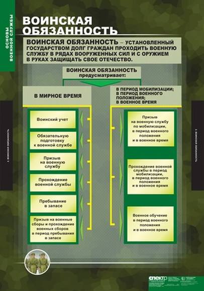Таблицы Основы воинской службы 10 шт