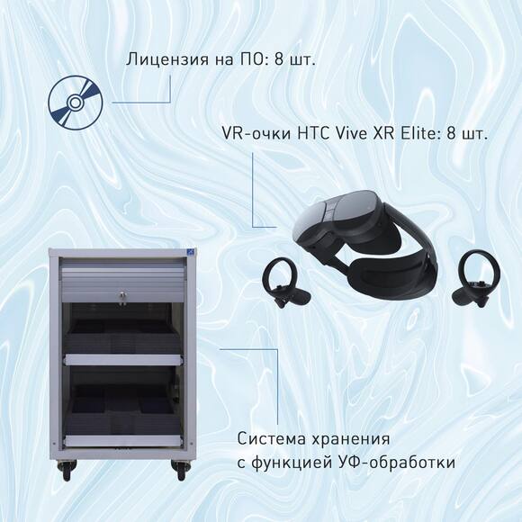 Мобильный класс виртуальной реальности EDUBLOCK XR (VR-8)