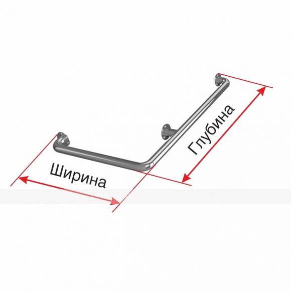 Поручень опорный настенный для внешнего угла, материал-AISI304, индивидуальный