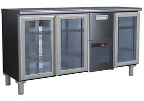 Холодильный стол T57 M3-1-G 9006-1 корпус серый, без борта (BAR-360C), 1660*570*870 мм, +1…+12 °C / 