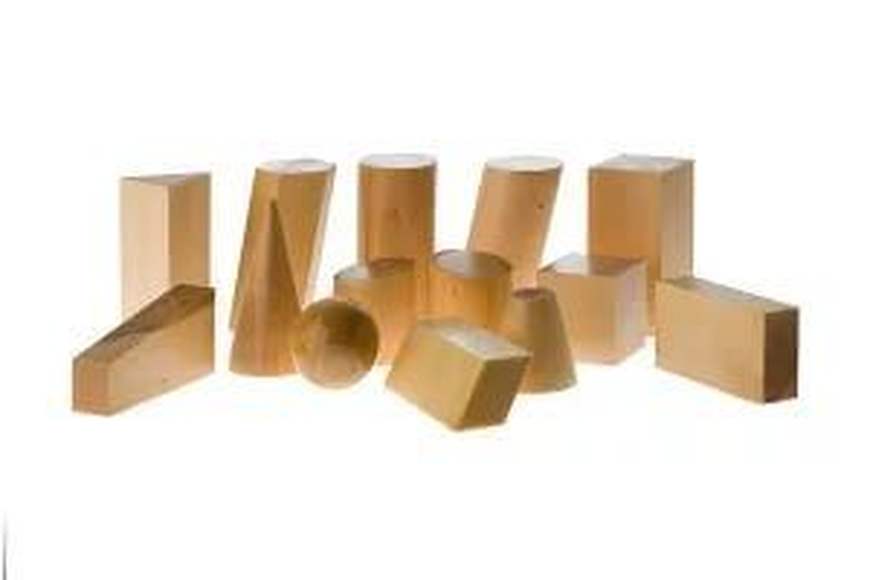 Набор Геометрические тела деревянные (14 фигур)