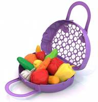 Набор «Фрукты, овощи» Энчантималс (12 предметов в сумке-корзинке)