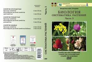 DVD-диск, Систематика растений: Часть 3. Крестоцветные, розоцветные, бобовые  (6 сюжетов, 18 мин)