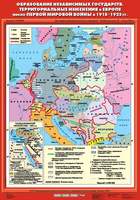 Карта Образование независимых государств. Территориальные изменения в Европе после Первой мировой во