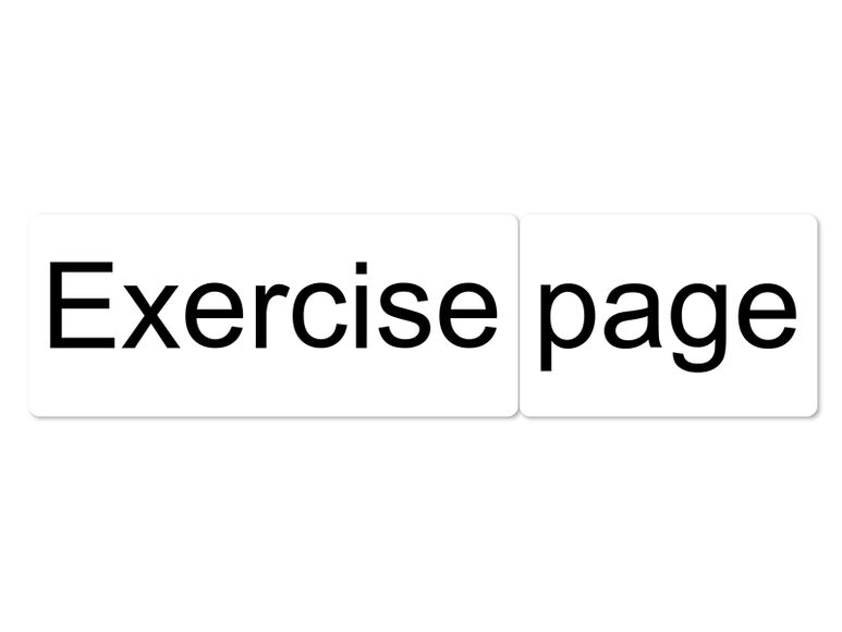 Магнитные карточки "Exercise page"