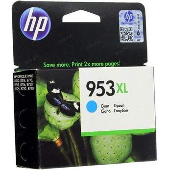 Картридж HP 953XL, голубой [f6u16ae]